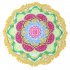 Lotus Flower Mandala Beach Towel Blanket Round Tassel Bohemian Wall Tapestry Table Cover Yoga Mat 147 147