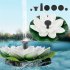 Lotus Shape Solar Water Fountain  Pump Floating Garden Pond Swimming Pool Fish Tank 7V1 2W white