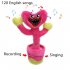 Lovely Anti wrinkle Poppy Playtime Plush Dolls Light Effect 120 English Songs Cartoon Present Educational Toys For Children Rechargeable pink