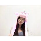 Lovely Cartoon Jumping Animal Ears All Matching Hat Air Bladder Cap Unicorn pink