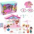 Lovely Kids Girls Play House Picnic Car with Dolls Educational Toys