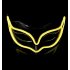 Lovely LED Neon Half Eyes mask for Halloween and Christmas Ball Party Birthday Mask Clear Blue