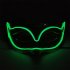 Lovely LED Neon Half Eyes mask for Halloween and Christmas Ball Party Birthday Mask dark green