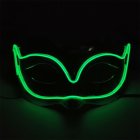 Lovely LED Neon Half Eyes mask for Halloween and Christmas Ball Party Birthday Mask dark green
