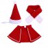 Lovely Pet Christmas Costume Santa Claus Cape Hat  Scarf for Cats Dogs 3PCS