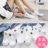 Lovely Shallow Boat Socks Sweet Girls Cotton Low Cut Short Socks with Cartoon Pattern Decor cactus Have a paper card