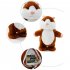 Lovely Talking Plush Hamster Toy Nod Head or Walk  Early Education for Baby  Different Size for Choice   Bright Brown  18cm