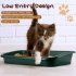 Low Entry Senior Cat Litter Box  Large Size Low Entry Open Top Pet Litter Box  Cat Toilet For Senior Kitten Frail Handicap Disabled Older Elderly Cats Pet Suppl
