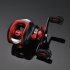 Low Profile Reel Left and Right Fishing Wheel Bait Casting Hand Fishing Reel Black red  left hand wheel 