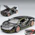 Lp770 1 24 Simulation Car Model 3 Modes Children Alloy Pull Back Car Ornaments for Boys Birthday Gifts Bright Black