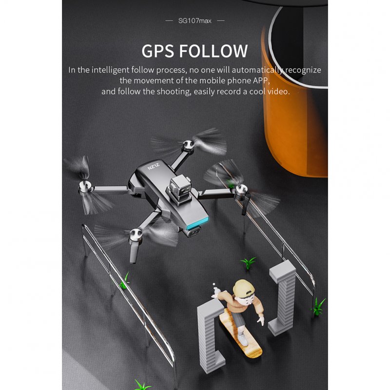 Sg107 Max Drone Wifi Professional 4k Hd Dual Camera Fpv 7.4v 2200mah Quadcopter Obstacle Avoidance RC Aircraft a