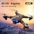 Ls 25 Drone 6k 4k Ultra Hd Dual Camera Ptz Drone 5g Wifi Gps Height Maintain Headless Mode Rc Quadcopter 6k Professional 6k pixel configuration 2 battery packag