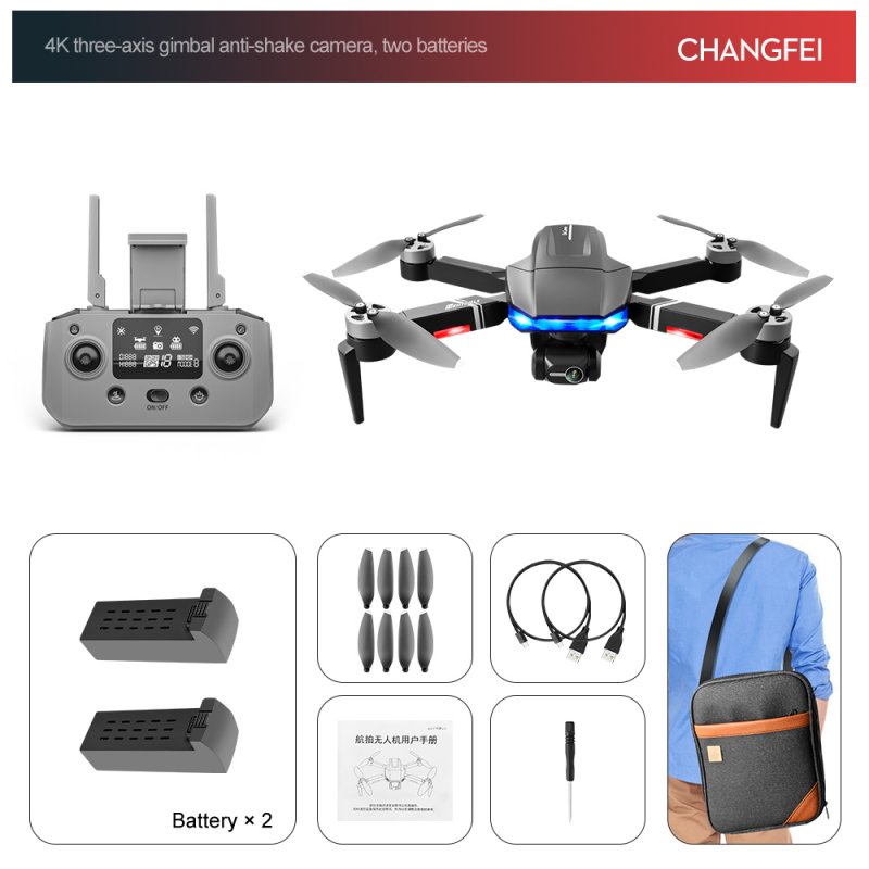 Lsrc-s7s Sentinels Gps 5g Wifi Fpv With 4k Hd Camera 3-axis Gimbal 28mins Flight Time Brushless Foldable Rc  Drone  Quadcopter Rtf 2Battery Changfei Edition