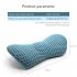 Lumbar Support Pillow Memory Foam Low Back Pain Relief Ergonomic line For Car Seat Office Chair Recliner Bed sky blue mesh