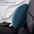 Lumbar Support Pillow Memory Foam Low Back Pain Relief Ergonomic line For Car Seat Office Chair Recliner Bed sky blue mesh