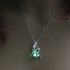 Luminous Alloy Open Cage Mermaid Skull Head Necklace DIY Pendant Halloween Glowing Jewelry Gift NY314 Mermaid