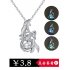 Luminous Alloy Open Cage Mermaid Skull Head Necklace DIY Pendant Halloween Glowing Jewelry Gift NY253 Pineapple