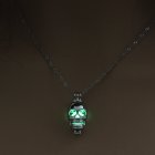 Luminous Alloy Open Cage Mermaid Skull Head Necklace DIY Pendant Halloween Glowing Jewelry Gift NY228 skull head