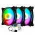 Luminous Case Cooling Fan 120mm Silent Hydraulic Case Radiator Desktop Computer Chassis Cooling Cooler black 4 three aperture RGB