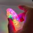 Luminous Crystal Gyro Transparent Led Light Hand Top Spinners Glowing Stress Relief Toys For Children  Crystal transparent color 