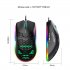 Luminous Mouse RGB Honeycomb Hollow Design Gaming Mouse 6 Buttons Support Turn Off the Light black