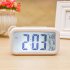 Luminous Noiseless LCD Display Alarm Clock with Snooze Function Thermometer Calendar Decoration Gift  white