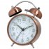 Luminous Retro Twin Bell Loud Alarm Clock Super Silent Non Ticking Table Alarm Clock For Home Office roman