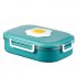 Lunch Box Stainles Steel Partitioned Isolated Portable Food  Storage  Container Blue