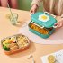 Lunch Box Stainles Steel Partitioned Isolated Portable Food  Storage  Container Blue