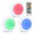 Lunsy 6PCS Wireless Color Changing LED Puck Lights with 2PCS Remote Controls  LED Under Cabinet Lighting  Closet Light Set  Round Cabinet Lights