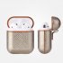 Luxury AirPods Case Leather Protective Cover Skin for Apple AirPod Charging Case gold