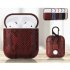 Luxury AirPods Case Leather Protective Cover Skin for Apple AirPod Charging Case rose Red
