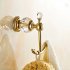 Luxury Brass Crystal Robe Hook Bathroom Wall Mounted Towel Rack Clothes Hanger Home Decoration