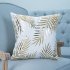 Luxury Bronzing Printed Cotton Linen Decorative Pillow Case Home Sofa Pillowcase Car Back Cushion Cover