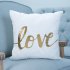 Luxury Bronzing Printed Cotton Linen Decorative Pillow Case Home Sofa Pillowcase Car Back Cushion Cover