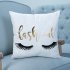 Luxury Bronzing Printed Cotton Linen Decorative Pillow Case Home Sofa Pillowcase Car Back Cushion Cover