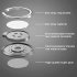 Luxury Rotatable Finger Ring  Mobile  Phone  Holder Stand  For Universal Car Magnetic Mount Phone Back Sticker Pad Bracket black