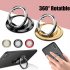 Luxury Rotatable Finger Ring  Mobile  Phone  Holder Stand  For Universal Car Magnetic Mount Phone Back Sticker Pad Bracket black