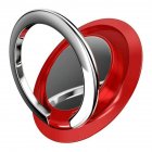 Luxury Rotatable Finger Ring  Mobile  Phone  Holder Stand, For Universal Car Magnetic Mount Phone Back Sticker Pad Bracket Red