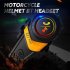 Lx3 Helmet  Headset With Lights Motorcycle Riding Integrated Intelligent Noise Reduction Bluetooth compatible 5 0 Chip Earphones green Hard  for half open helme