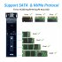 M 2 NVME SATA Dual Protocol Hard Disk Box NGFF SATA Type c Mobile External Drive Case Adapter Ordinary