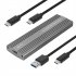 M 2 NVME SATA Dual protocol Hard Disk Enclosure NGFF SATA Protocol USB3 0 Type Mobile Hard Disk Case Black