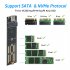 M 2 NVME SATA Dual protocol Hard Disk Enclosure Ngff Sata Protocol Usb3 0 Type Mobile Hard Disk Enclosure black