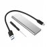 M 2 Ngff To USB 3 1 SSD Solid Aluminum Alloy Mobile  Hard  Disk Type c Mobile Hard Disk Box Silver