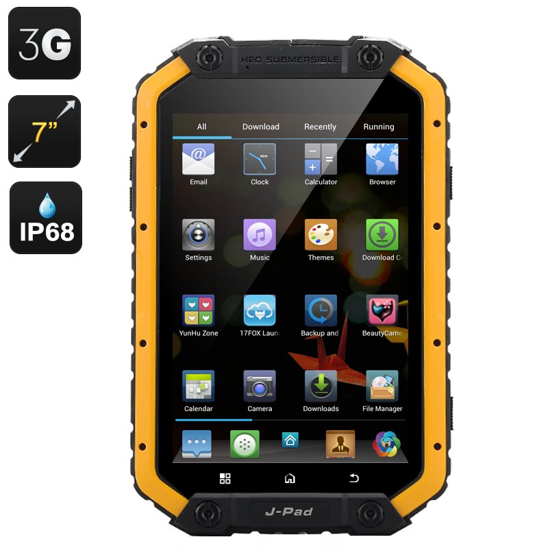 M-Fox JPad IP68 Android Tablet (Yellow)