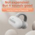 M S8 Open Ear Wireless Earbuds IPX5 Waterproof Non In Ear Earphones Touch Control Business Headphones grey