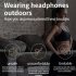 M S8 Open Ear Wireless Earbuds IPX5 Waterproof Non In Ear Earphones Touch Control Business Headphones blue