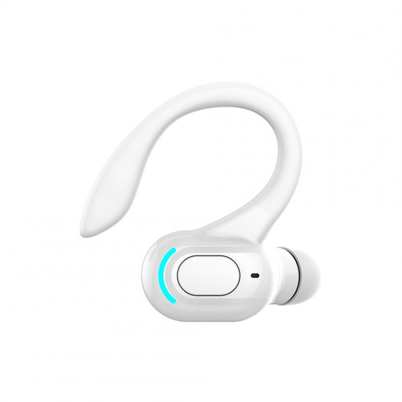 M-f8 Bluetooth-compatible 5.2 Wireless  Headphones Mini Business Ear-hook Type Hifi Subwoofer Noise Cancelling Sports Gaming Earbuds White