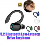 M f8 Bluetooth compatible 5 2 Wireless  Headphones Mini Business Ear hook Type Hifi Subwoofer Noise Cancelling Sports Gaming Earbuds black