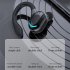 M f8 Bluetooth compatible 5 2 Wireless  Headphones Mini Business Ear hook Type Hifi Subwoofer Noise Cancelling Sports Gaming Earbuds dark blue